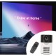 Y4 Мини проектор, HD 1080P преносим проектор Филмов проектор с два вентилатора с HDMI и USB интерфейс, поддържа U диск, Set Top Box, DVD, компютър (черен)